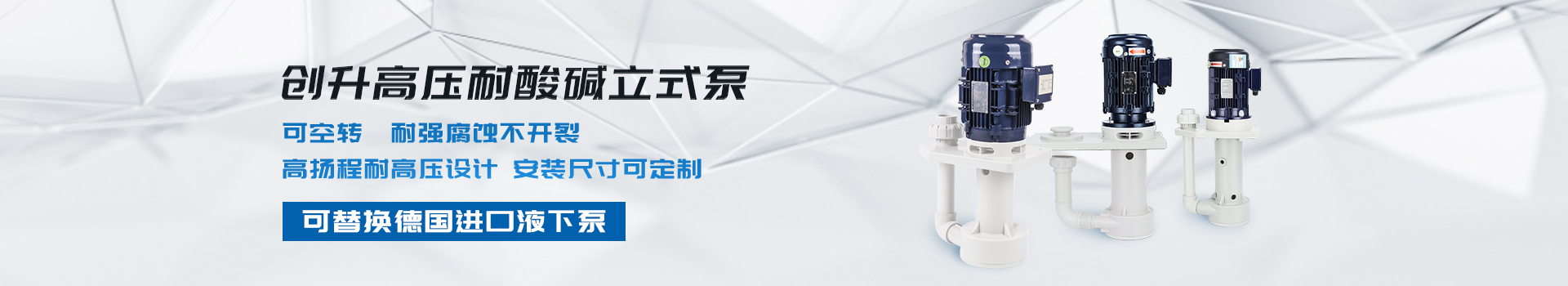 創(chuàng)升高壓耐酸堿立式泵