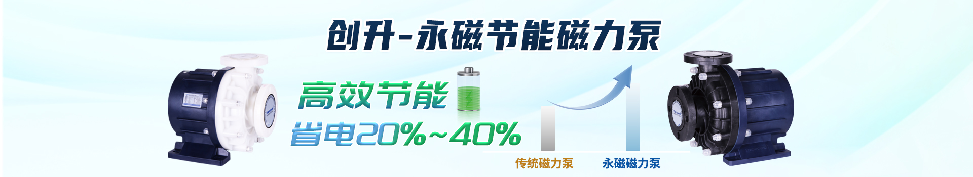 創(chuàng)升-永磁節(jié)能磁力泵，高效節(jié)能省電20%~40%